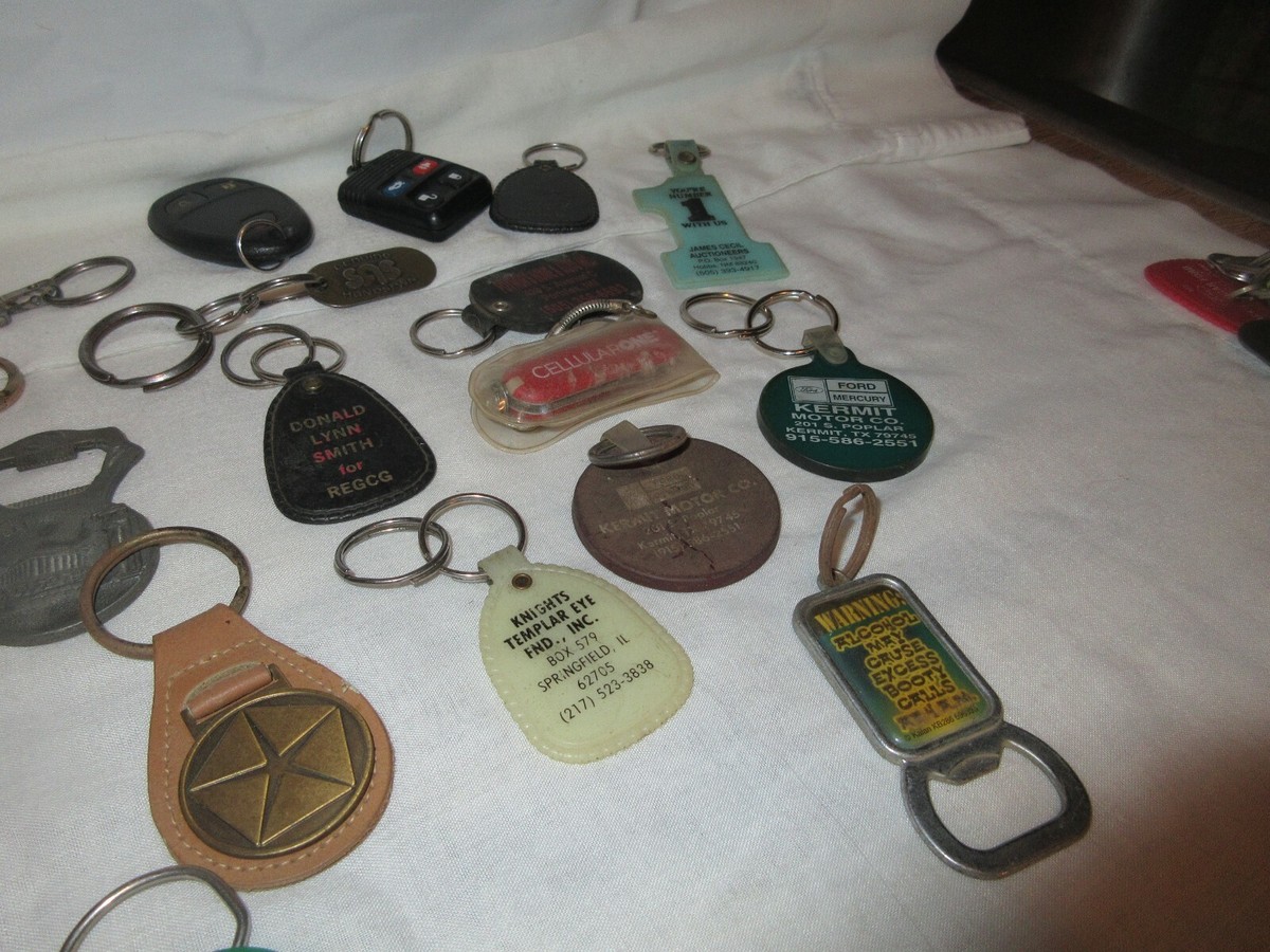 Lot Of Vintage To New Advertising Junk Drawer Key Chains | eBay