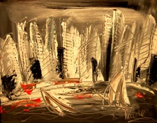 NEW YORK SIGNED  Original Oil Painting on canvas IMPRESSIONIST HIP8T8D