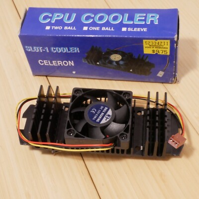 NOS Yate Loon DC12 Slot 1 SEPP Celeron Heatsink & Fan - Tested & Working