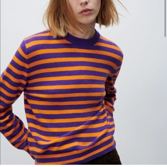 Zara orange jumper sale