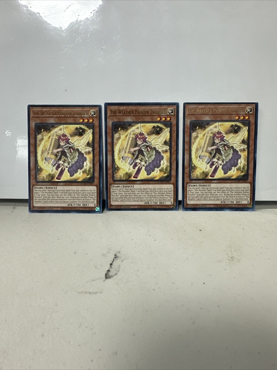 3x The Weather Painter Thunder 1st Edition Rare MGED-EN097 Yu-Gi-Oh! | eBay