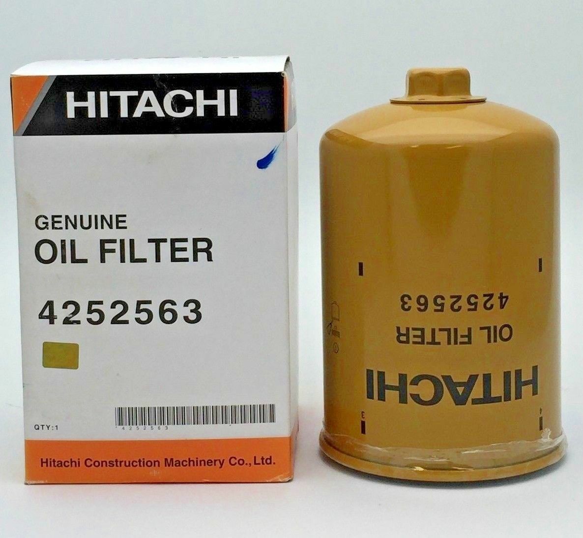 Hitachi 4252563 Hydraulic Oil Filter Heavy Duty Industry Yellow x2 