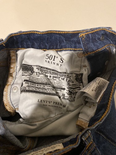 Levis 501 S Button Fly Dark Wash Jeans 26x28 | eBay