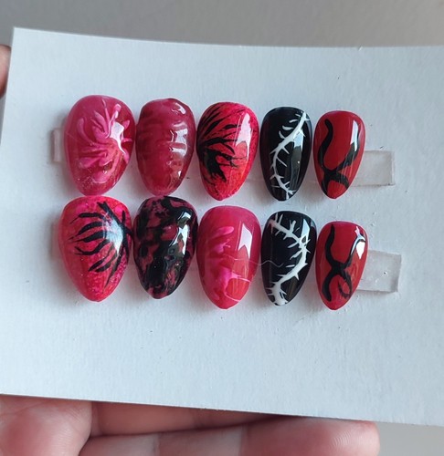 Japanese Anime Press on Nails Cute False Nails Tokio Ghoul - 第 2/5 張圖片