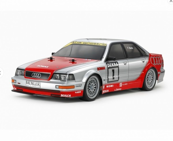 Tamiya 300058699 1:10 Rc Audi V8 1992 Tourenwagen (TT-02) Glattbahner-image