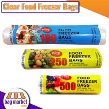 Food Freezer Polythene Plastic Bags - Roll - S / M / L - Fruit, Veg, Sandwich