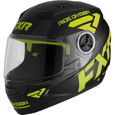 FXR Snowmobile Nitro Youth Core Helmet - Black/Hi-Vis