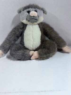 1999 K&M Realistic SOFT SPIDER MONKEY 8  Plush Stuffed Animal Vintage