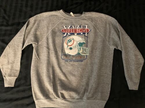Sweat-shirt vintage Miami Dolphins Super Bowl XVII (1983) XL - Photo 1/6