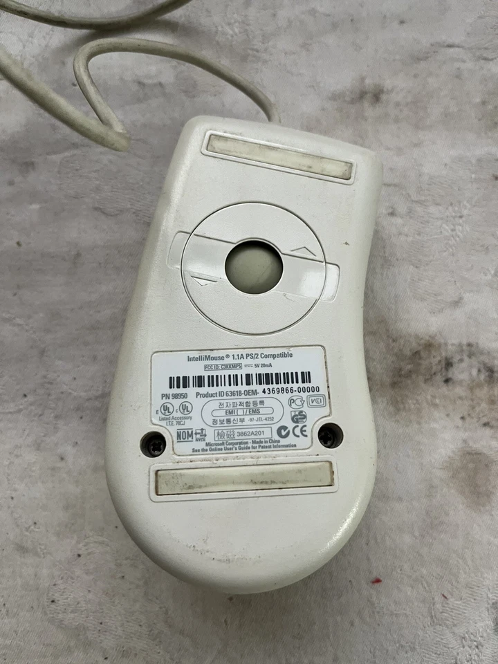 Vintage Microsoft IntelliMouse 1.1A PS/2 Compatible - Bild 4 von 4