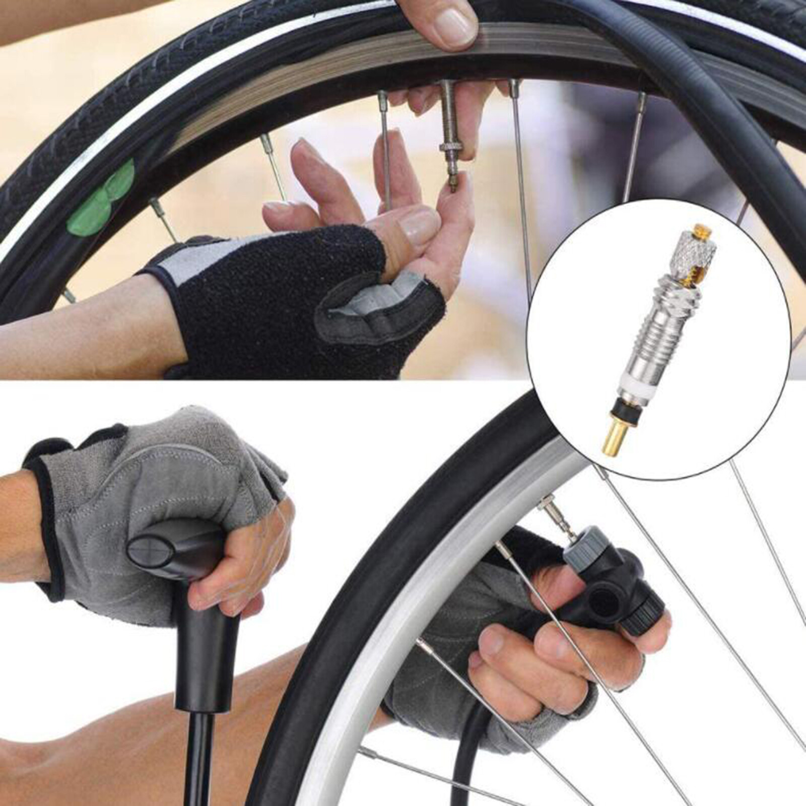 11x Presta to Schrader Valve Adapter Converter Bicycle Bike Tire Tube