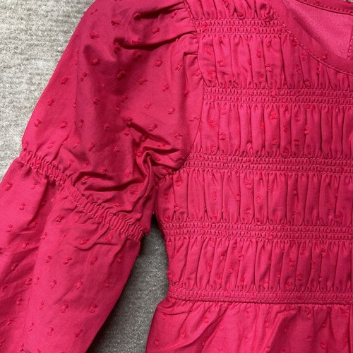 Zac Kids Girls Puff Sleeve Dress Size XS-4-5 NWT Elastic Sleeves Lining - Picture 3 of 15