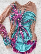 Rythmic gymnastics leotard suitable for a girl 120-135 cm tall/ 6-8 years old.