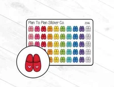 2046~~Slippers Planner Stickers.