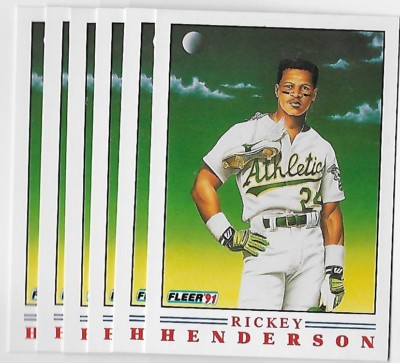 #ad 1991 Fleer Pro Vision Rickey Henderson card 2 of 4*** OddBall Insert $3.39