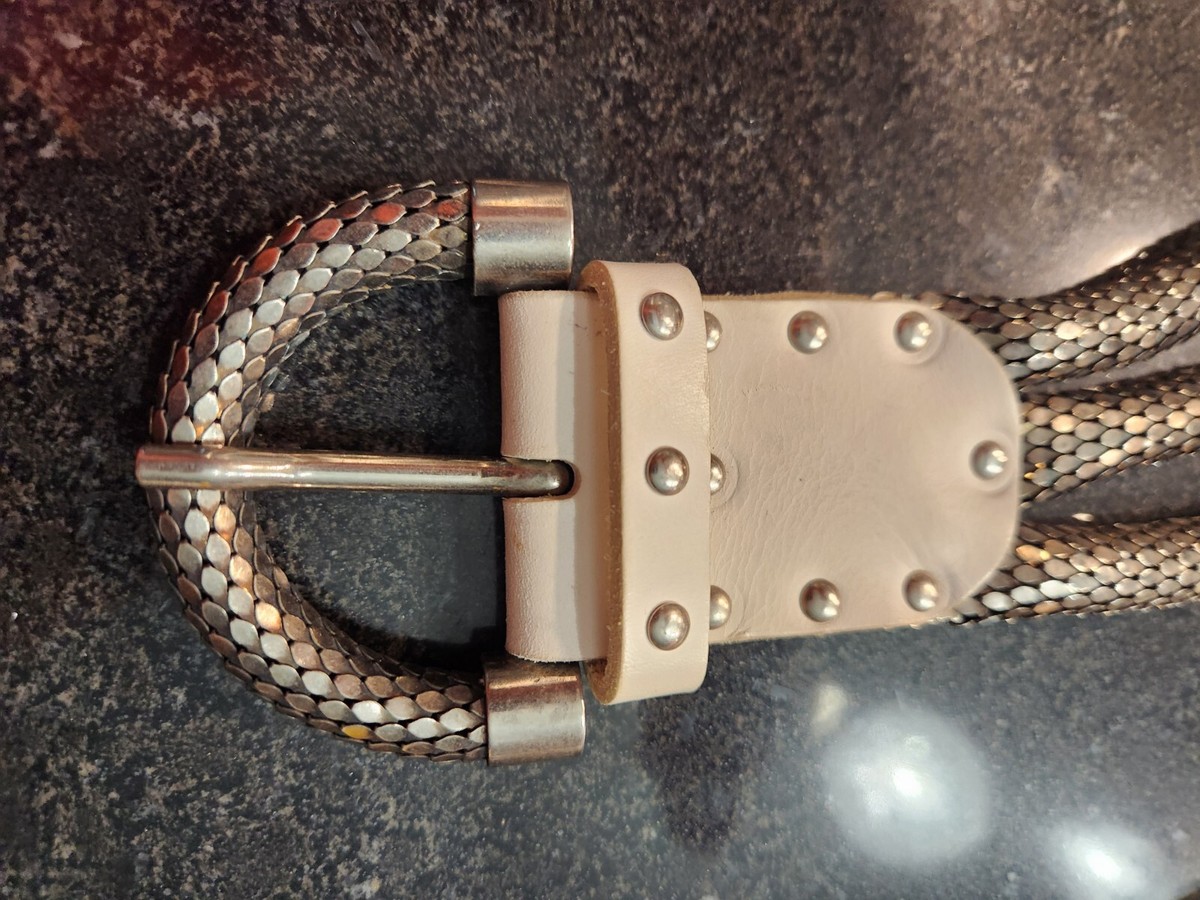 Vintage Nanni Milano Belt, white leather and metal | eBay display picture 3