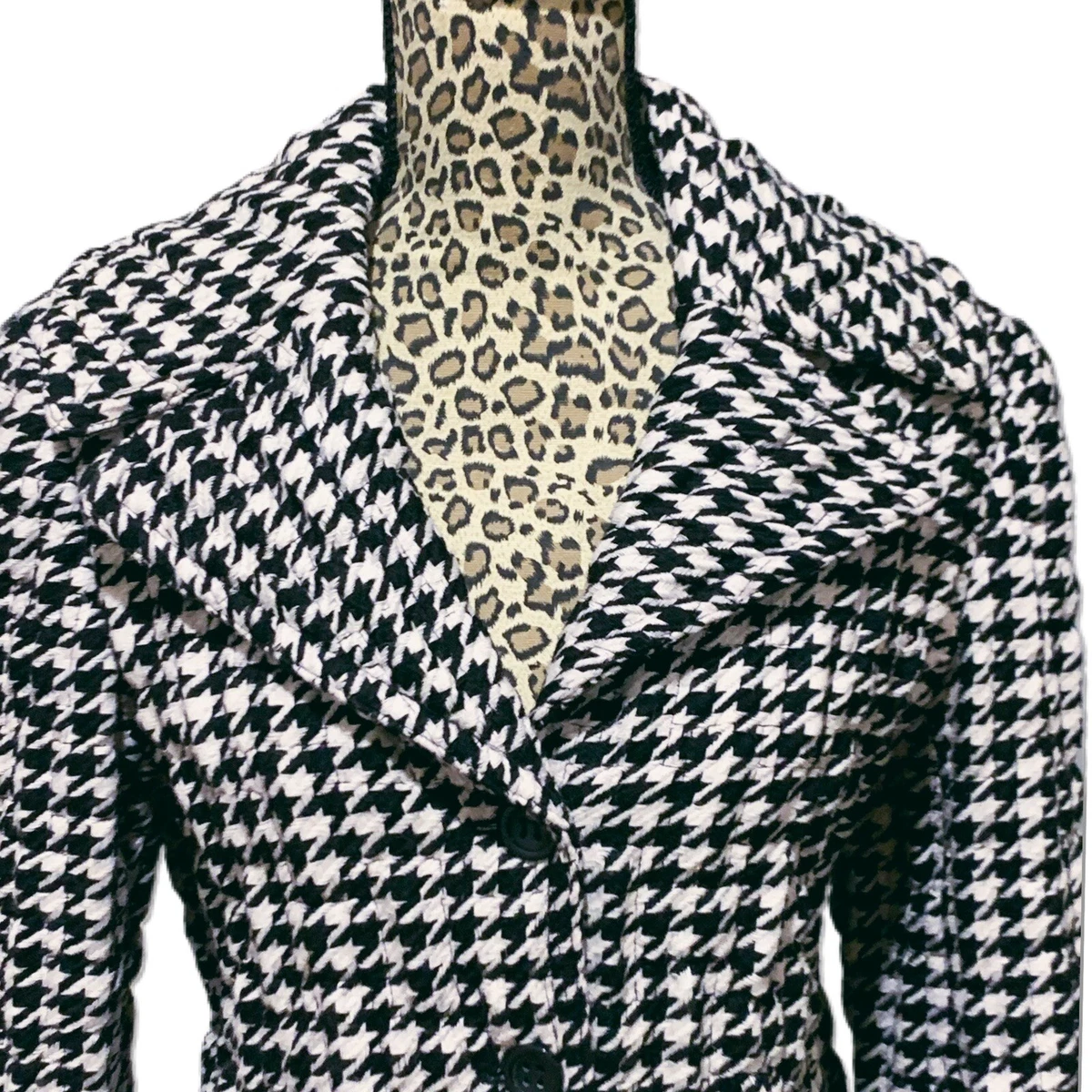 Black and white check jacket cheap womens