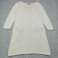 Gudrun Sjoden Robe Tunique Femme Taille S Beige Coton Bio Tricot Poches Small