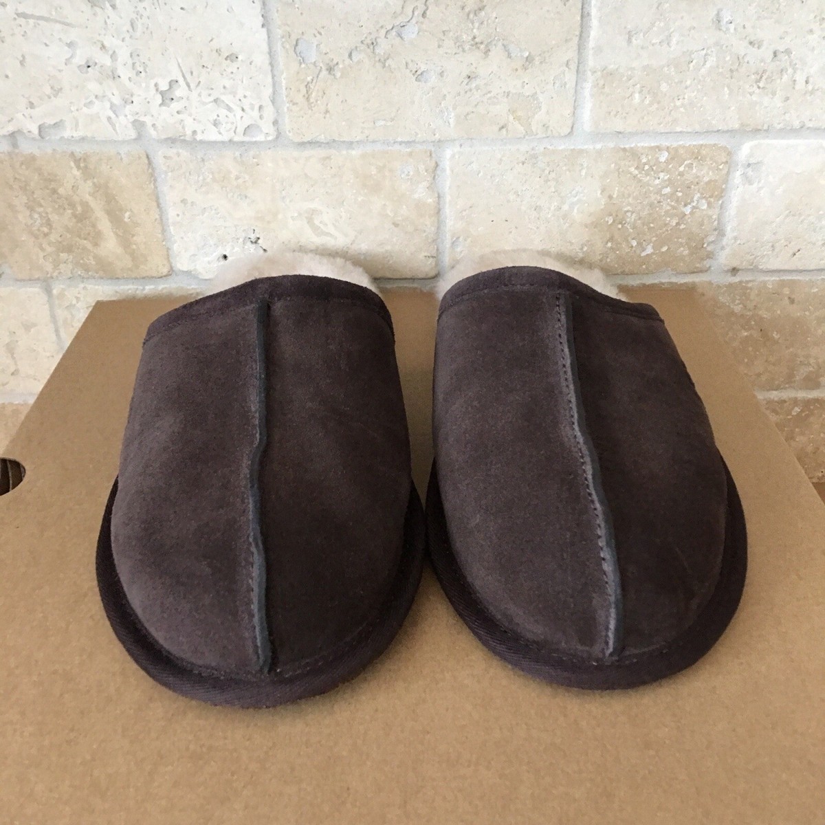 UGG SCUFF BLACK SUEDE SHEEPSKIN SLIDE SLIP-ON SLIPPERS SIZE US 9 MEN UGG Men main image 3