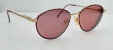 Vintage Marchon Maureen Gold Purple Oval Metal Sunglasses Japan FRAMES ONLY