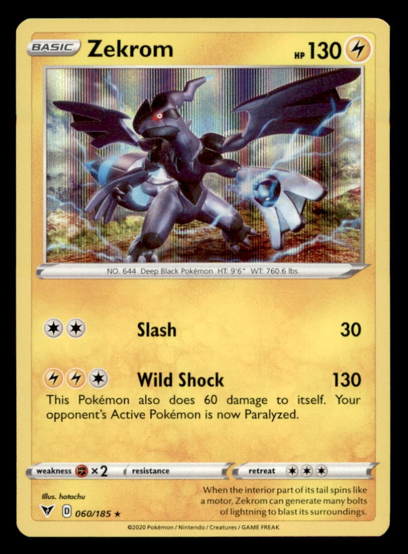Zekrom 060/185 Holo Rare Vivid Voltage Pokemon Near Mint