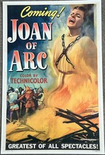 Joan of Arc Original Teaser US 1 Sheet Film Poster LINEN BACKED 1948 Beautiful