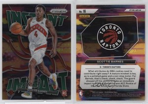 2021-22 Panini Prizm Instant Impact Green Prizm Scottie Barnes #16 Rookie RC