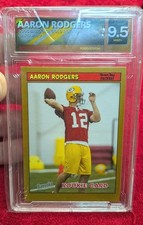 2005 Bazooka GOLD AARON RODGERS #190 PGX 9.5 MINT RC Rookie
