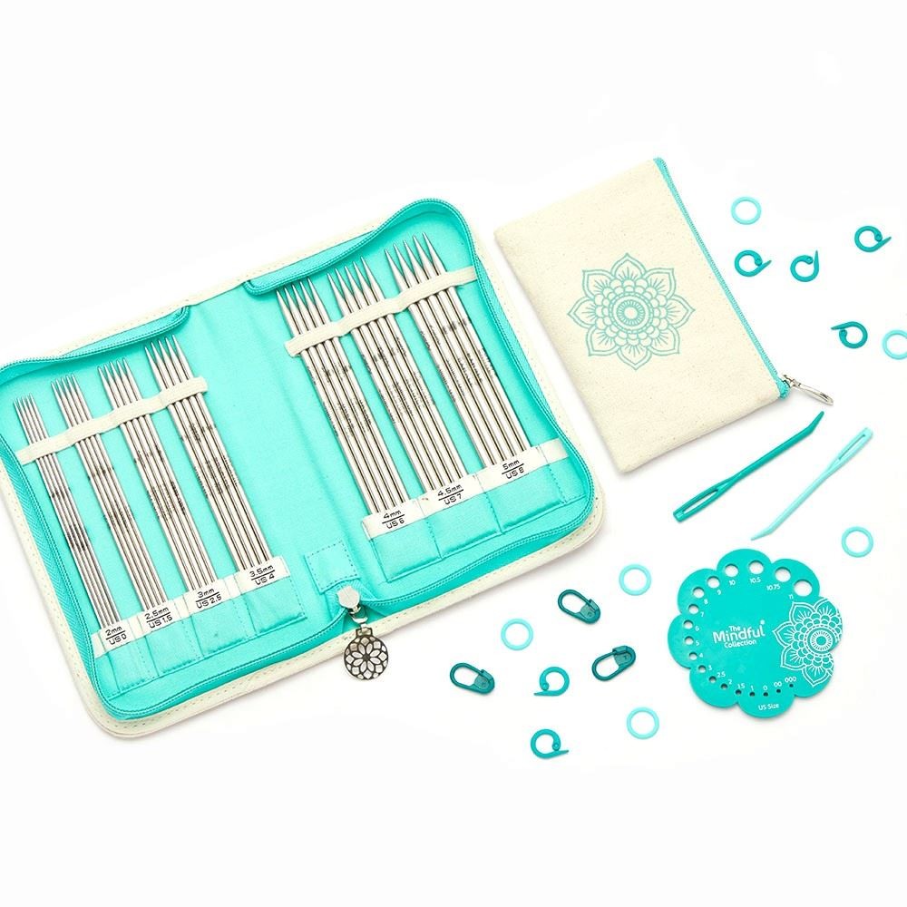 KnitPro Mindful Grateful Set 15cm DPNs Double Pointed Knitting Needles 7 sizes