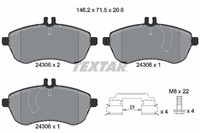 Bremsbelagsatz Scheibenbremse Q+ Textar 2430602 FüR Mercedes S204 W204 Klasse