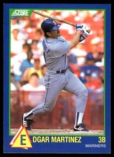 Edgar Martinez 1989 Score Hottest 100 Rising Stars #40 Mariners MLB READ