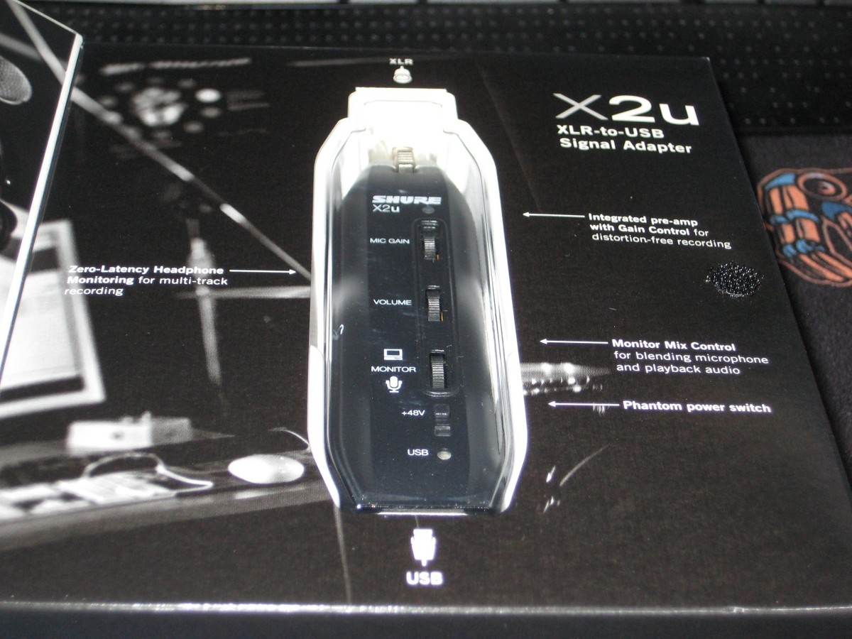 SHURE X2U XLR-USBアダプター 美品 X2U - Microphone to USB Adapter - Shure USA