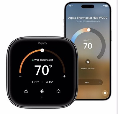 Aqara Smart Thermostat W200, Apple Adaptive Temperature & Clean Energy
