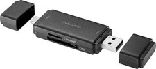 Insignia  - USB-C/USB 3.0 to SD and microSD Memory Card Reader - Black