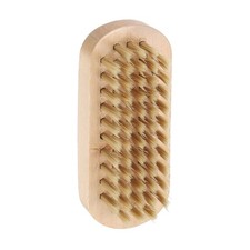 Shoe Cleaning Brush 4" x 1" Beech Wood Plastic Boot Polish Brushes, Gray Brown