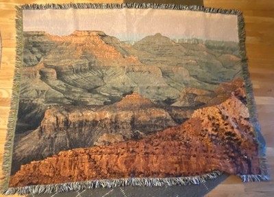 Rug Barn? THROW BLANKET COTTON MADE USA Grand Canyon Arizona Highways 53x65