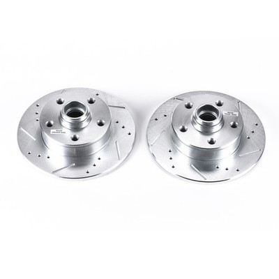 PowerStop Evolution Drilled And Slotted Rotors Pair Rear For Volkswagen Corrado