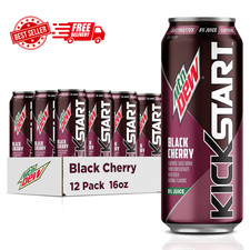 Mountain Dew Kickstart, Black Cherry, 92mg Ca...