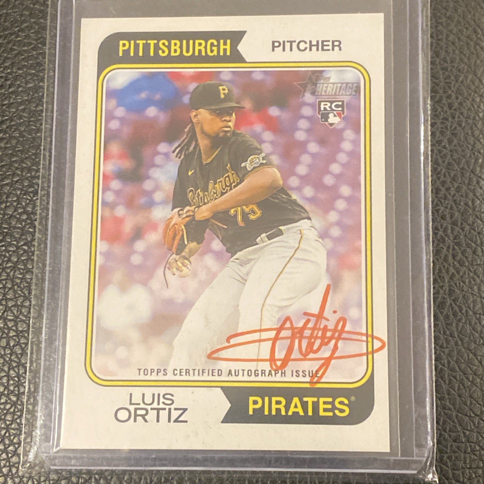 2023 Topps Heritage Real One Special Edition Red Ink /74 Luis Ortiz Auto *2A