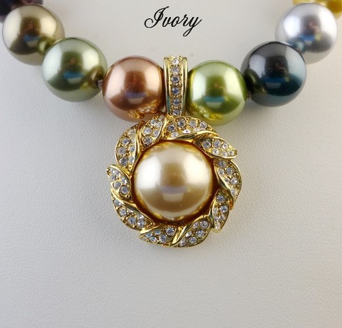 Kenneth Jay Lane KJL Interchangeable Pearl Enhancer Necklace Boxed Wardrobe Set - Picture 8 of 16