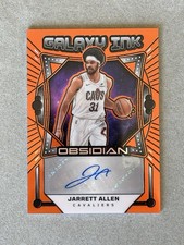 Jarrett Allen Auto 2024-25 Panini Obsidian Galaxy Ink Electric Etch Orange # /99