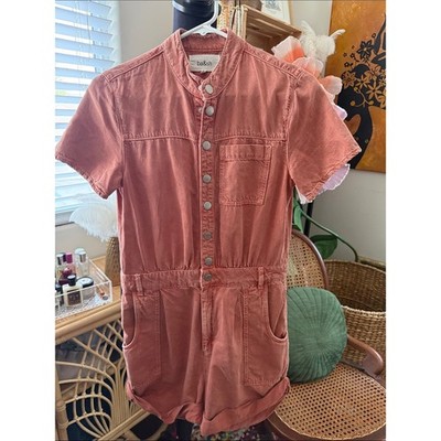 ba&sh Daquila Tulum Terra Cotta Linen Blend French Safari Chic Lady Jumpshort