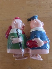 Vintage Marx Three Little Pigs Fifer & Fiddler Ramp Walker Walt Disney c1960 3”