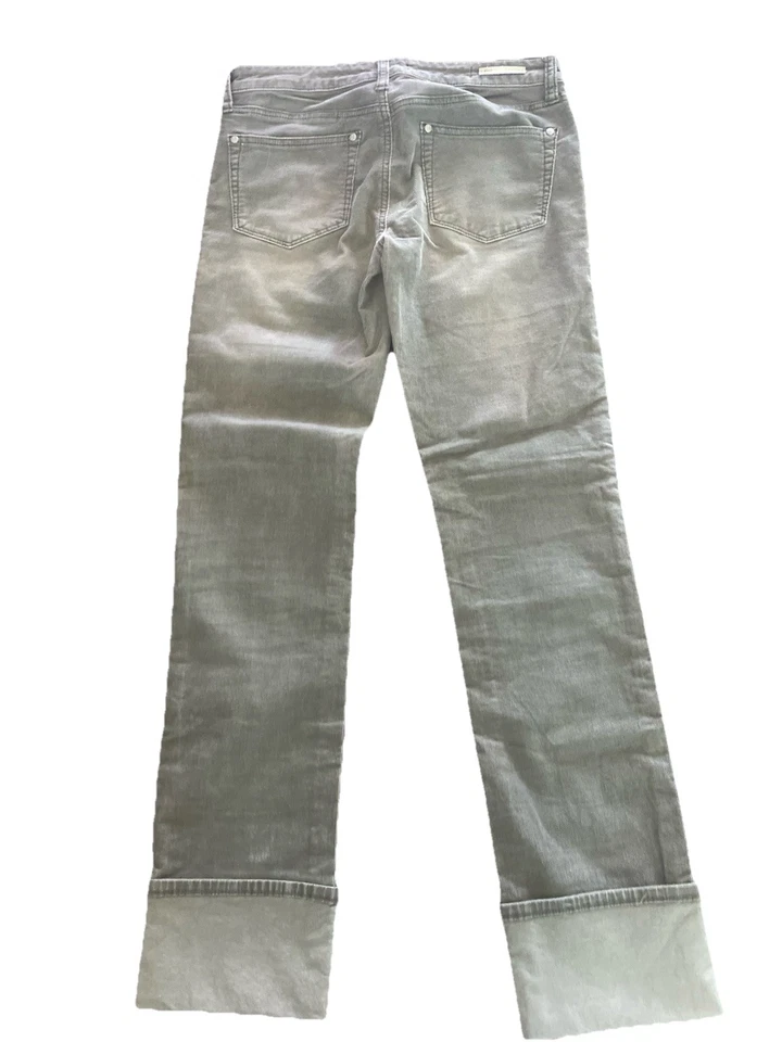 Anthropologie PILCRO, Calça Feminina de Veludo Cinza Paralela Algemada, Tamanho 26. - Imagem 4 de 4