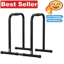 Heavy-Duty Adjustable Dip Station - Workout Bar Supports 300 lbs, Foam Handles