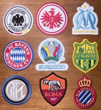 Mix Lot of 9 Soccer Patches Iron-On/Sew-On New YZ74