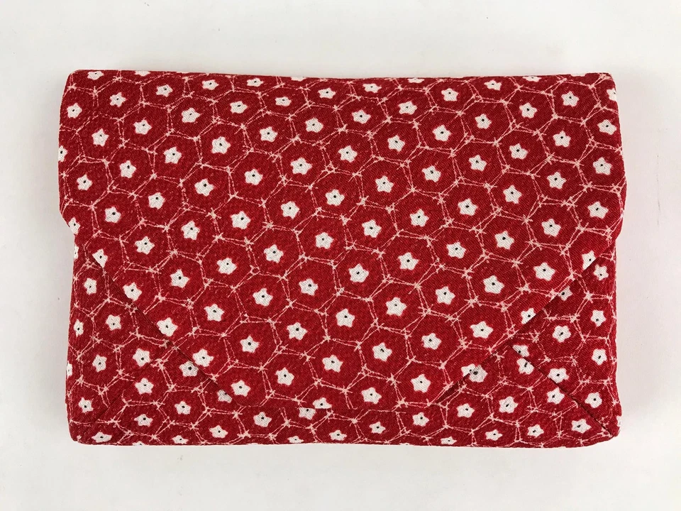 Bolso sin asas vestido kimono japonés de colección flores rojas ceremonia ocasión KB67 Foto 2 de 4