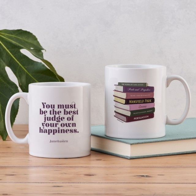 Jane Austen Bookstack With Quote Mug 5060434075239