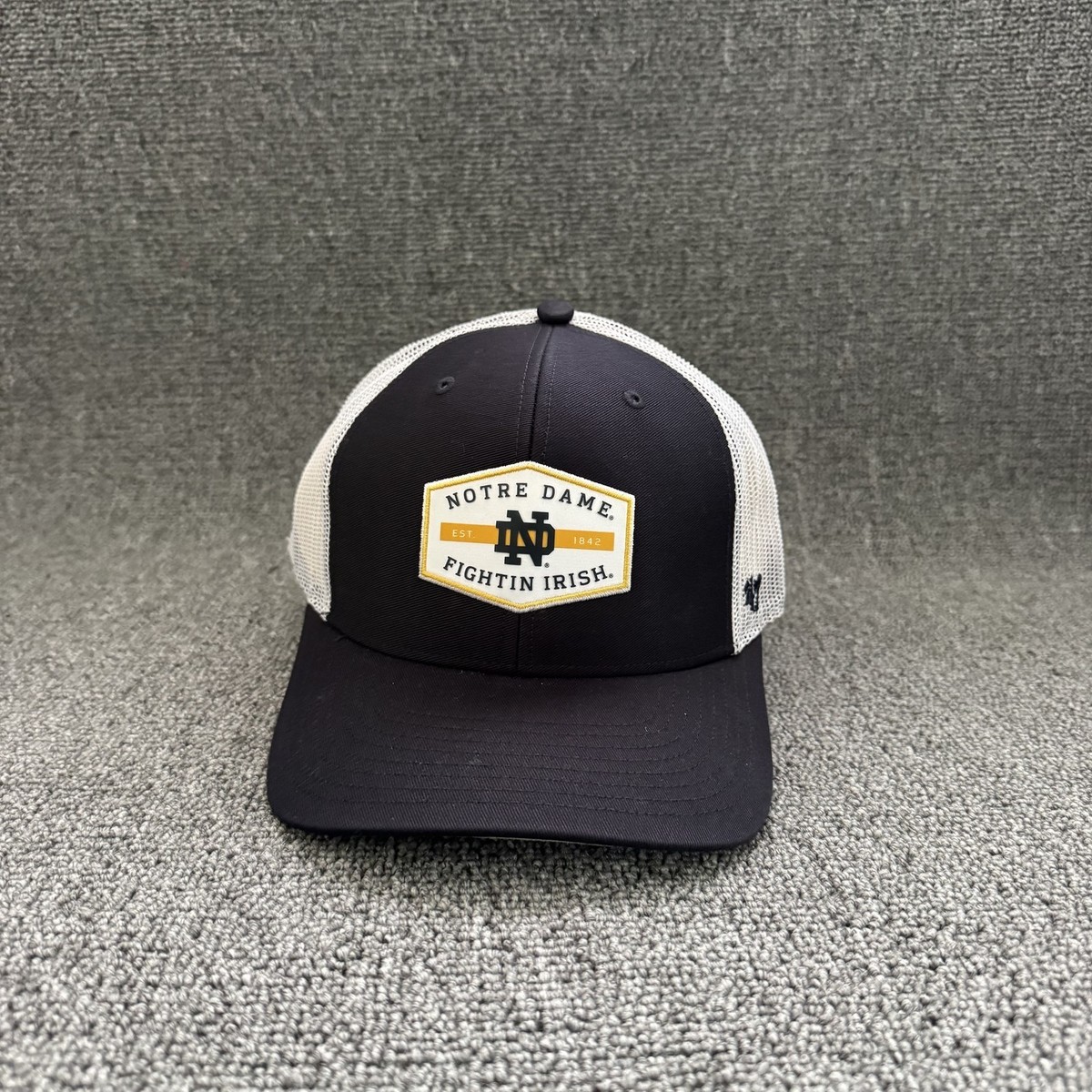 '47 Brand Notre Dame Fighting Irish Trucker Snapback Navy White One Size Hat