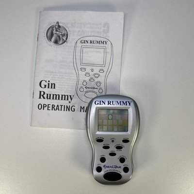 Excalibur Gin Rummy Electronic Handheld Game Working! With Instructions!